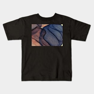 Blue and Purple Abstract Shapes and Forms Kids T-Shirt